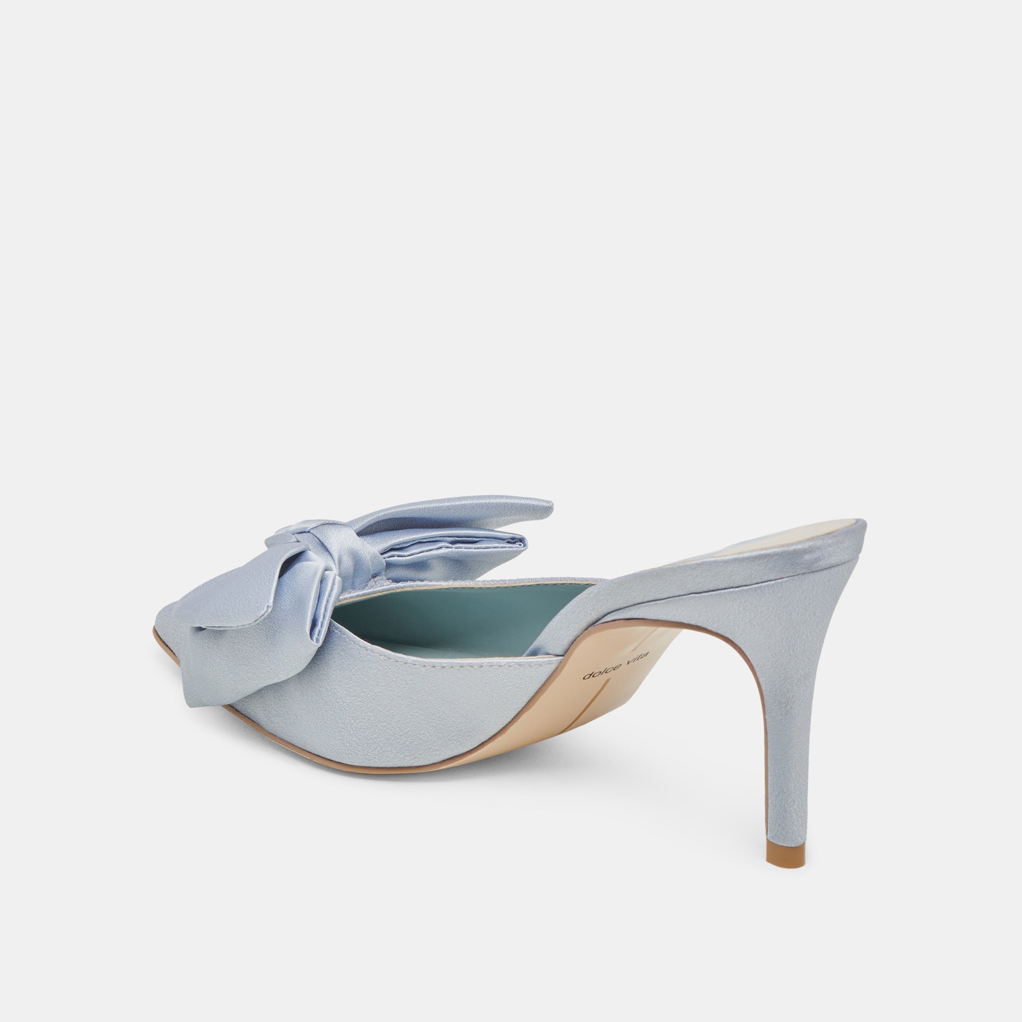 KAYLI HEELS LIGHT BLUE SATIN - re:vita