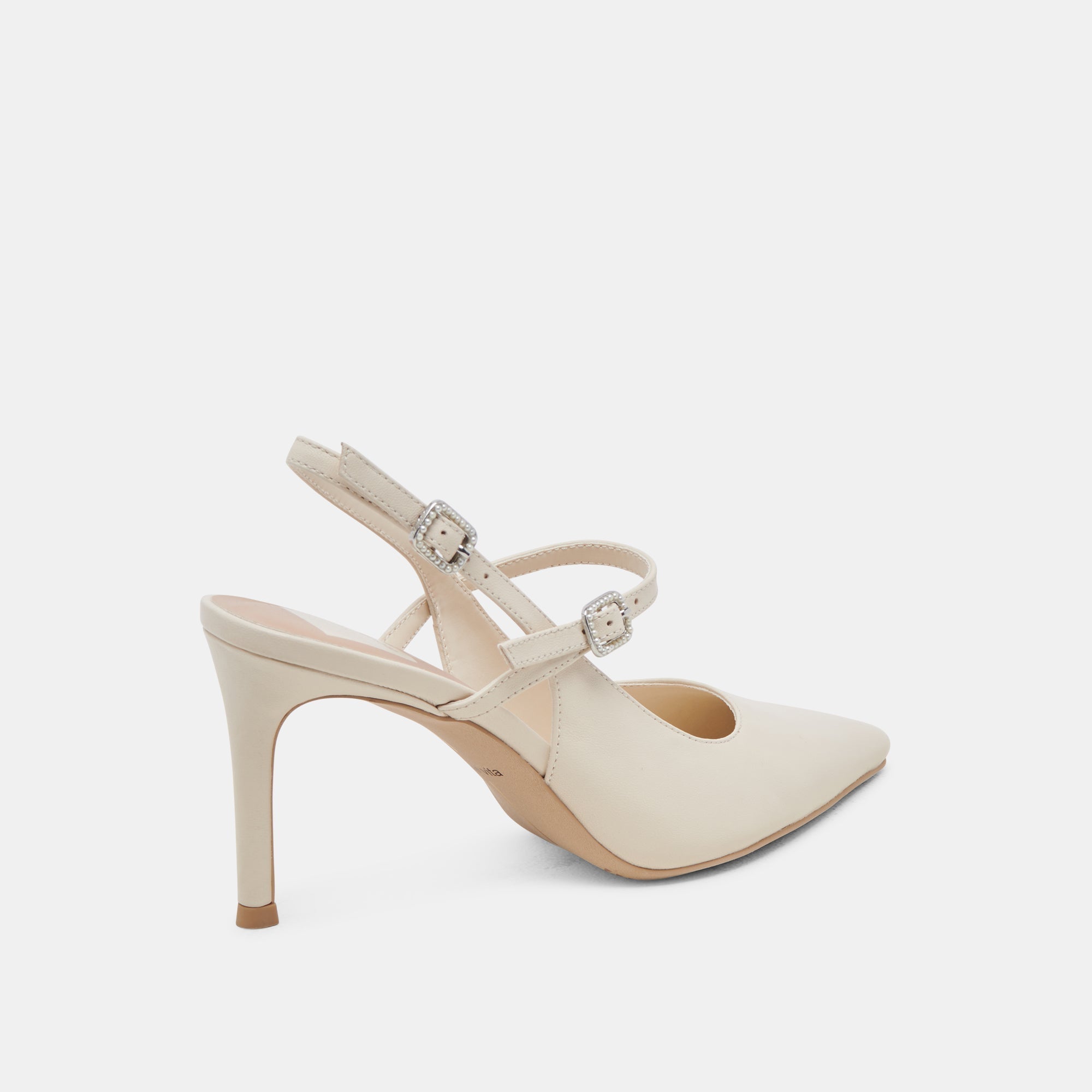 KELLEN HEELS IVORY LEATHER - re:vita