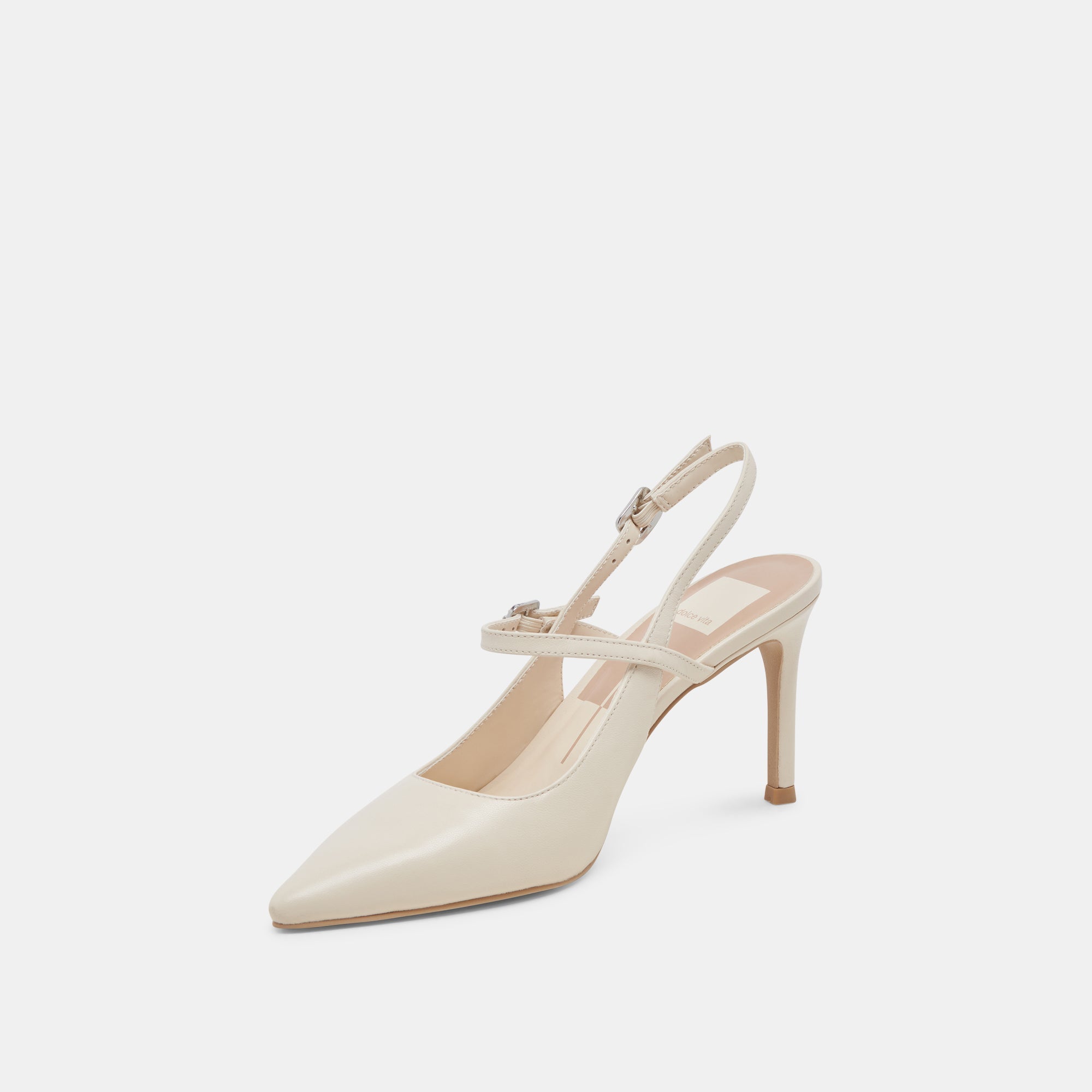 KELLEN HEELS IVORY LEATHER - re:vita