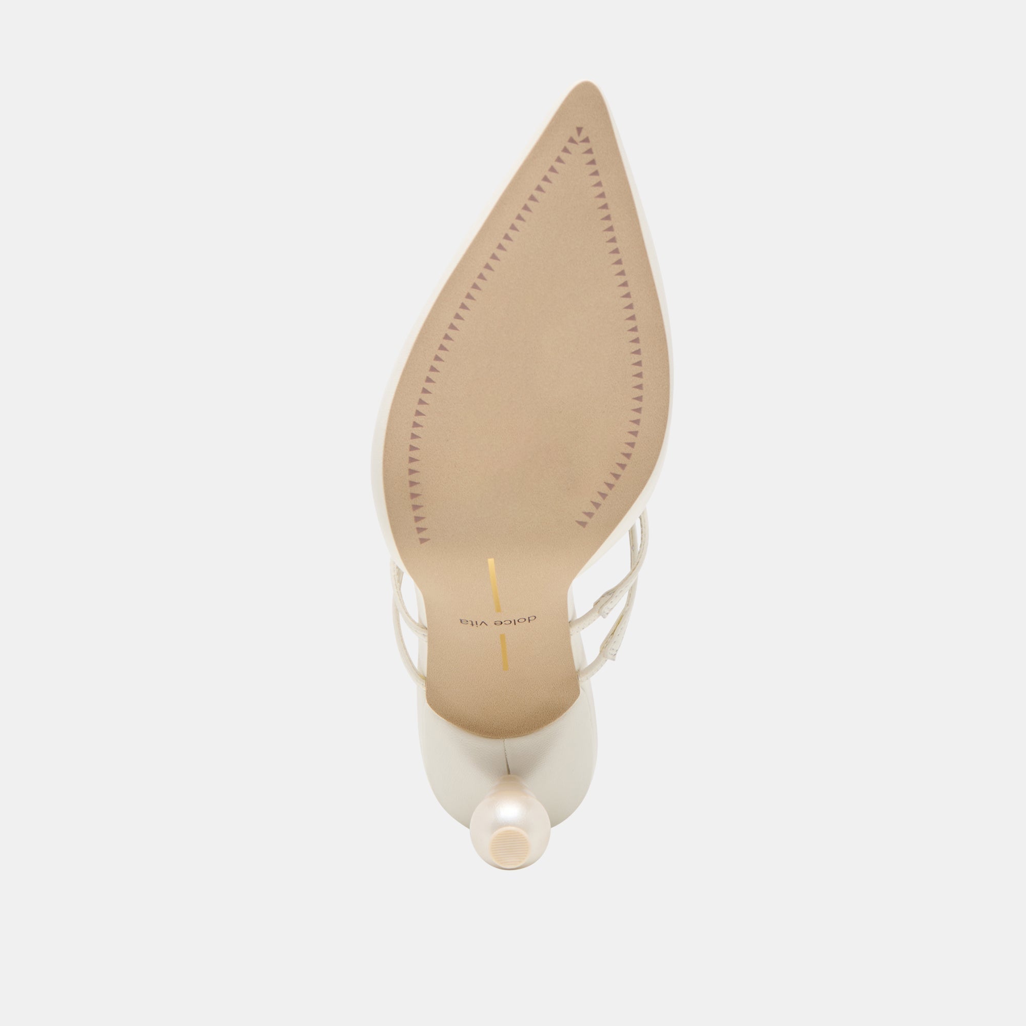 KLAIRE PEARL HEELS TRUE WHITE LEATHER