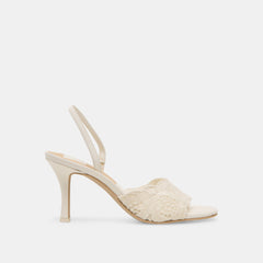 LARRA HEELS WHITE CROCHET
