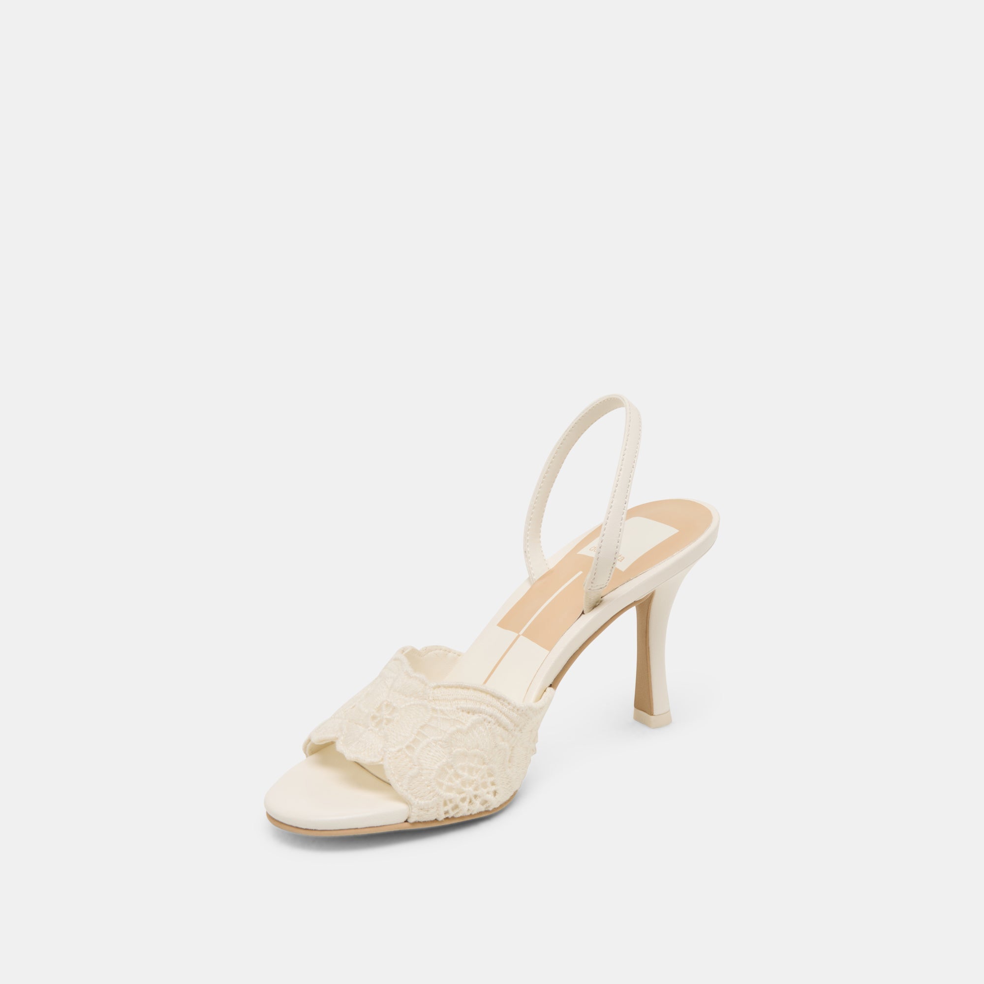 LARRA HEELS WHITE CROCHET