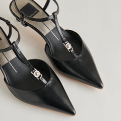 LAVON HEELS BLACK LEATHER - re:vita