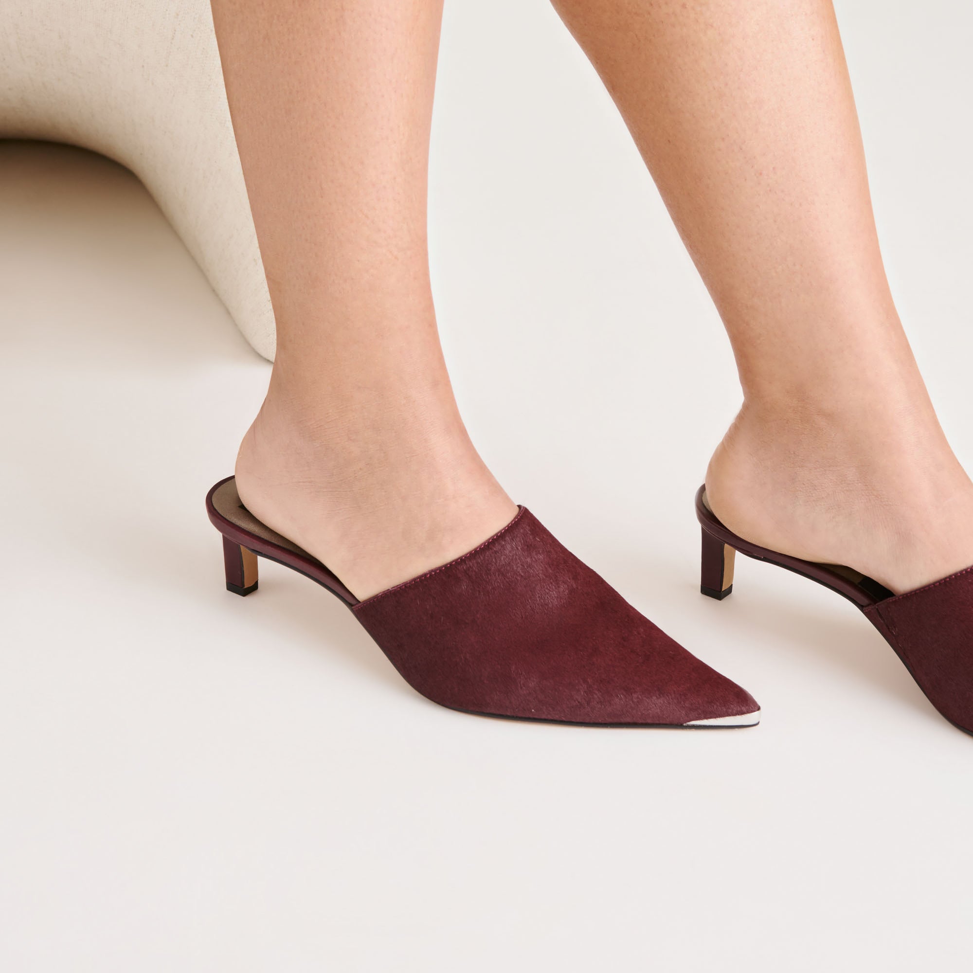 LEXY HEELS BERRY CALF HAIR