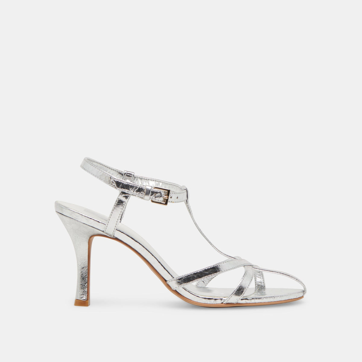 LIANE HEELS SILVER DISTRESSED LEATHER - re:vita