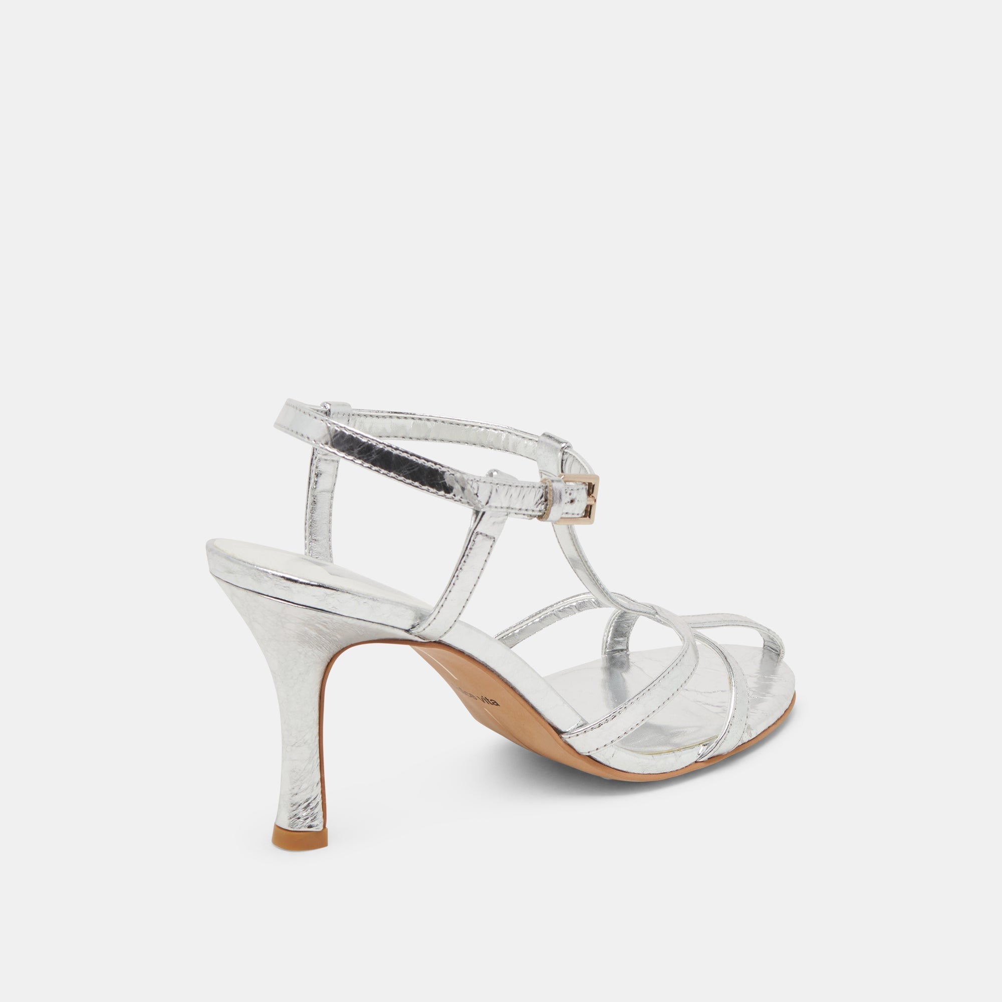 LIANE HEELS SILVER DISTRESSED LEATHER - re:vita