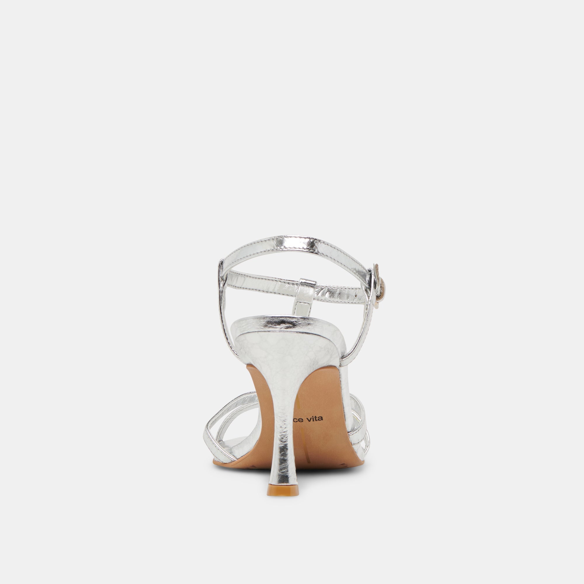 LIANE HEELS SILVER DISTRESSED LEATHER - re:vita