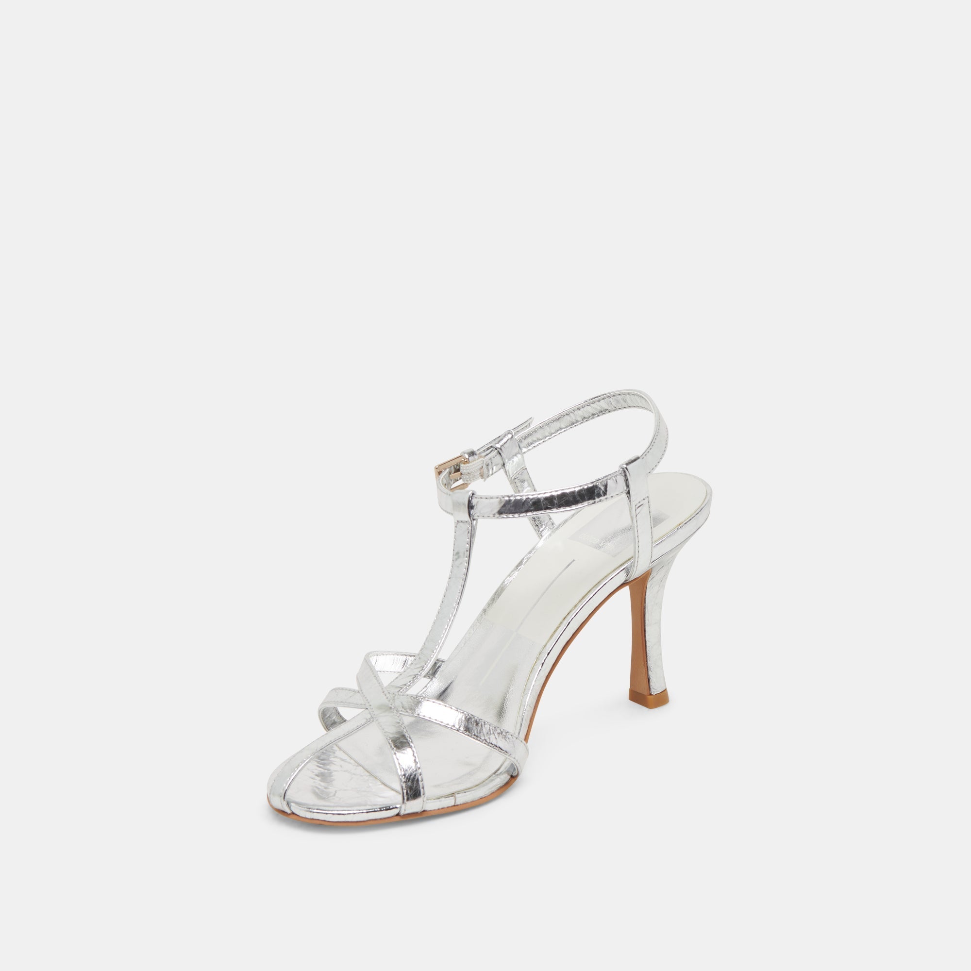 LIANE HEELS SILVER DISTRESSED LEATHER - re:vita