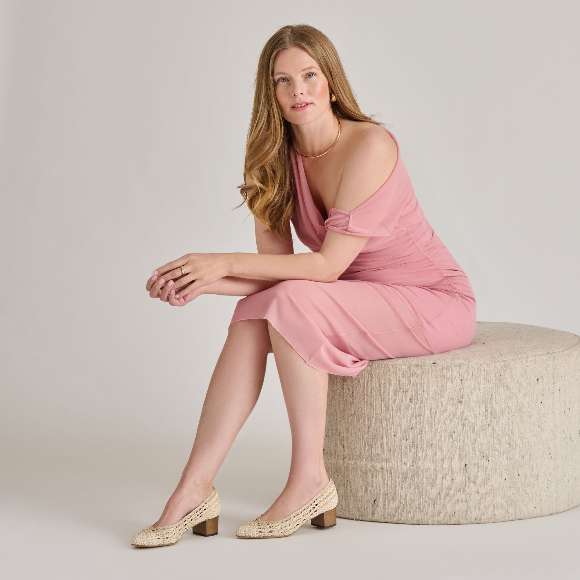 LULA HEELS IVORY MULTI WOVEN RAFFIA - re:vita