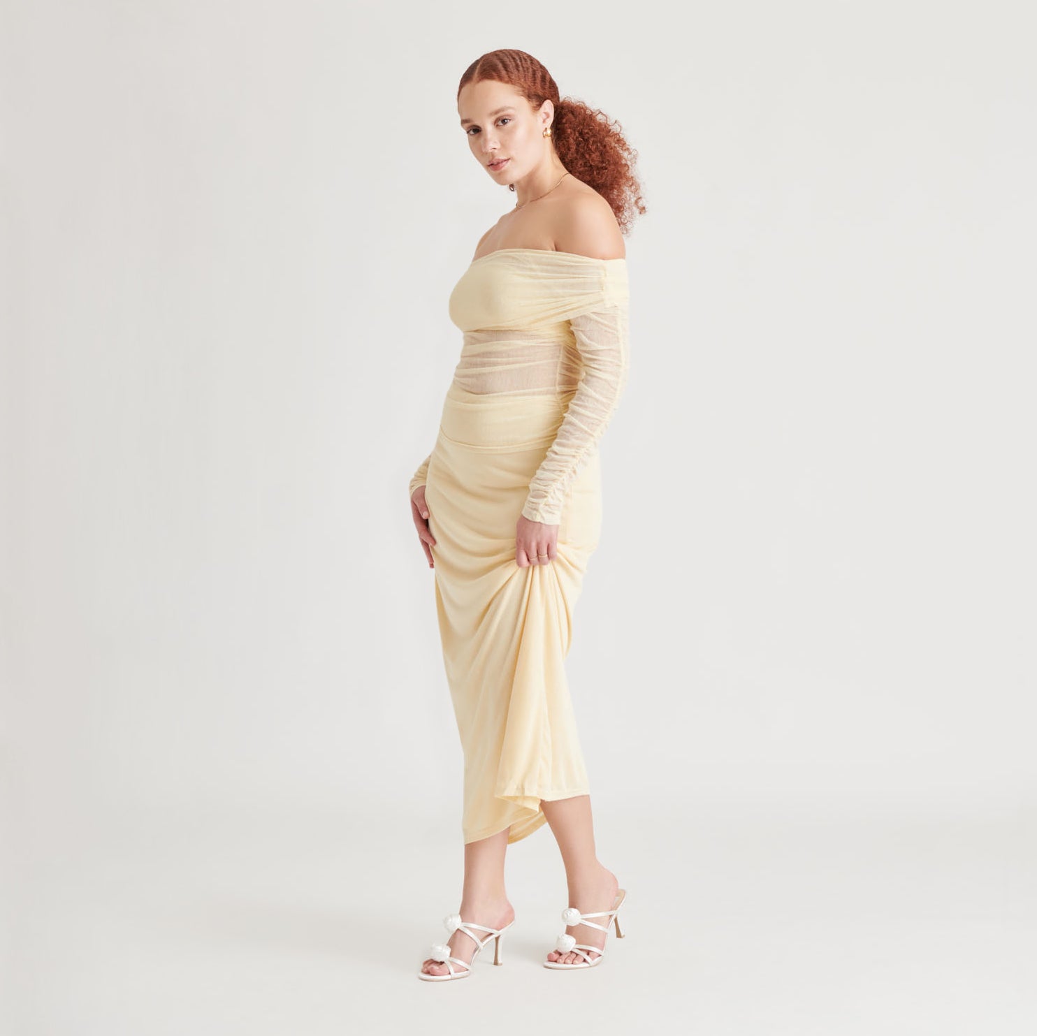 LINZY HEELS TRUE WHITE SATIN