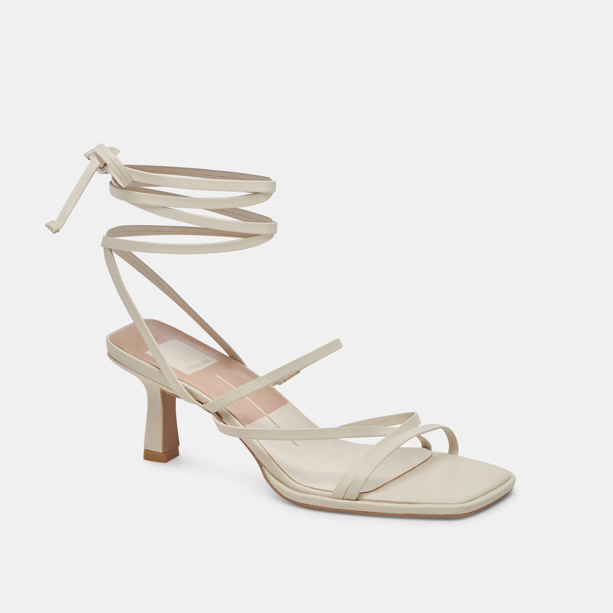 MALABO HEELS WHITE LEATHER