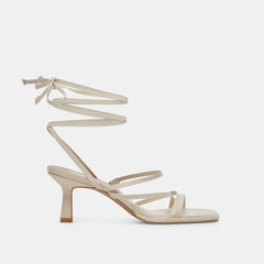 MALABO HEELS WHITE LEATHER