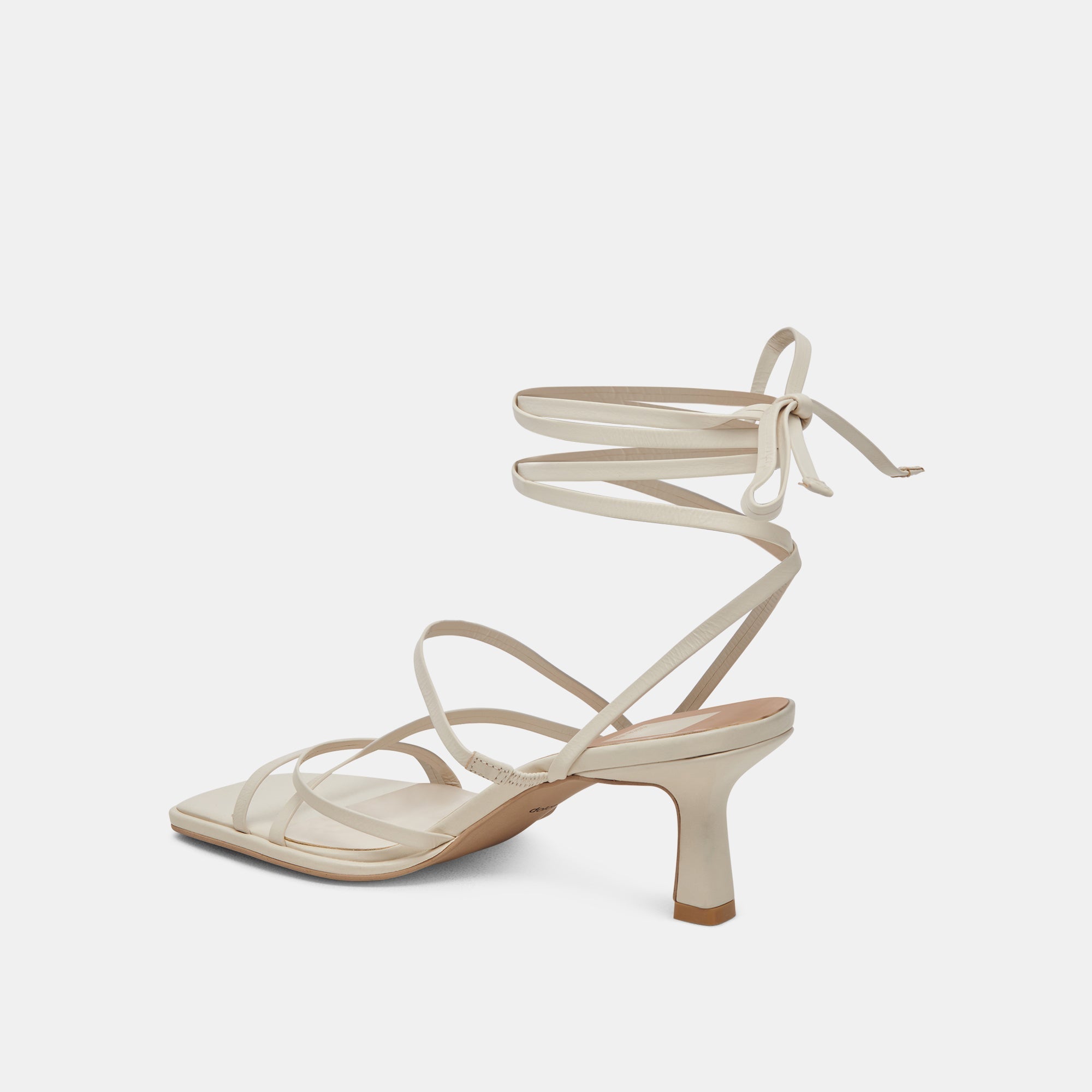 MALABO HEELS IVORY LEATHER - re:vita