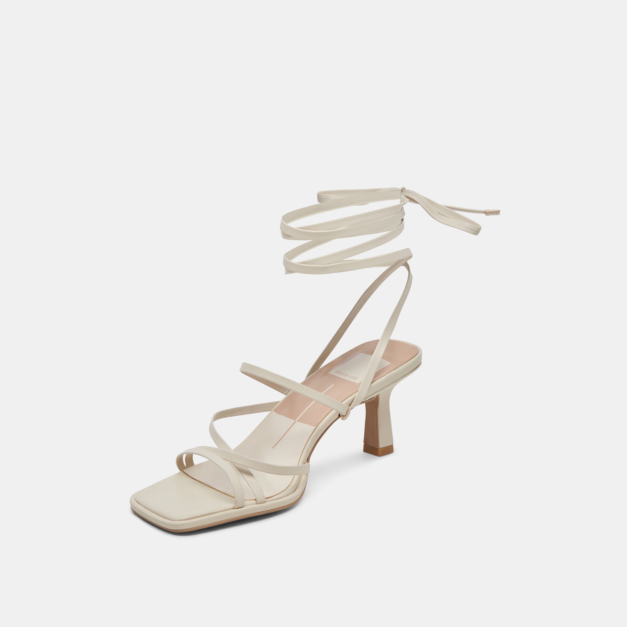 MALABO HEELS WHITE LEATHER