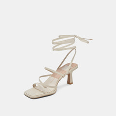MALABO HEELS WHITE LEATHER