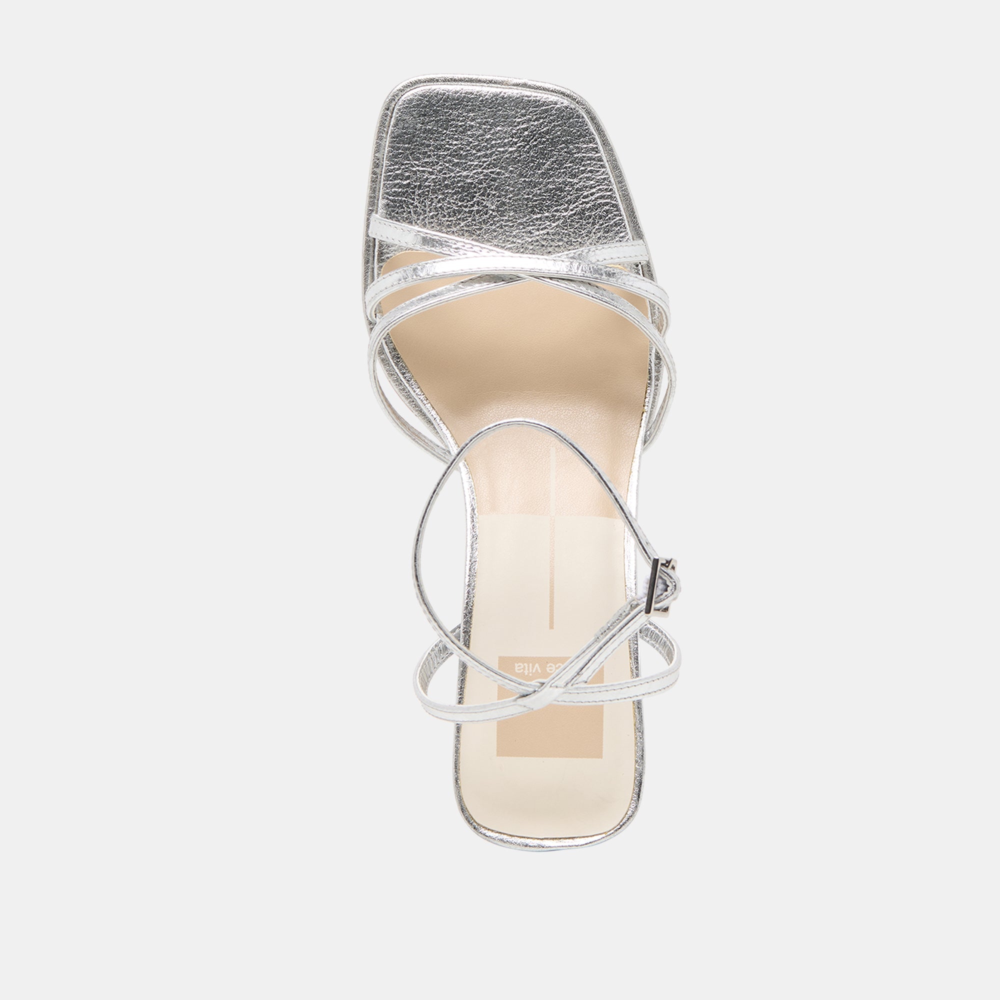 MANJI HEELS SILVER METALLIC LEATHER