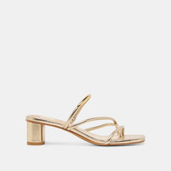 NAIRA HEELS GOLD METALLIC STELLA