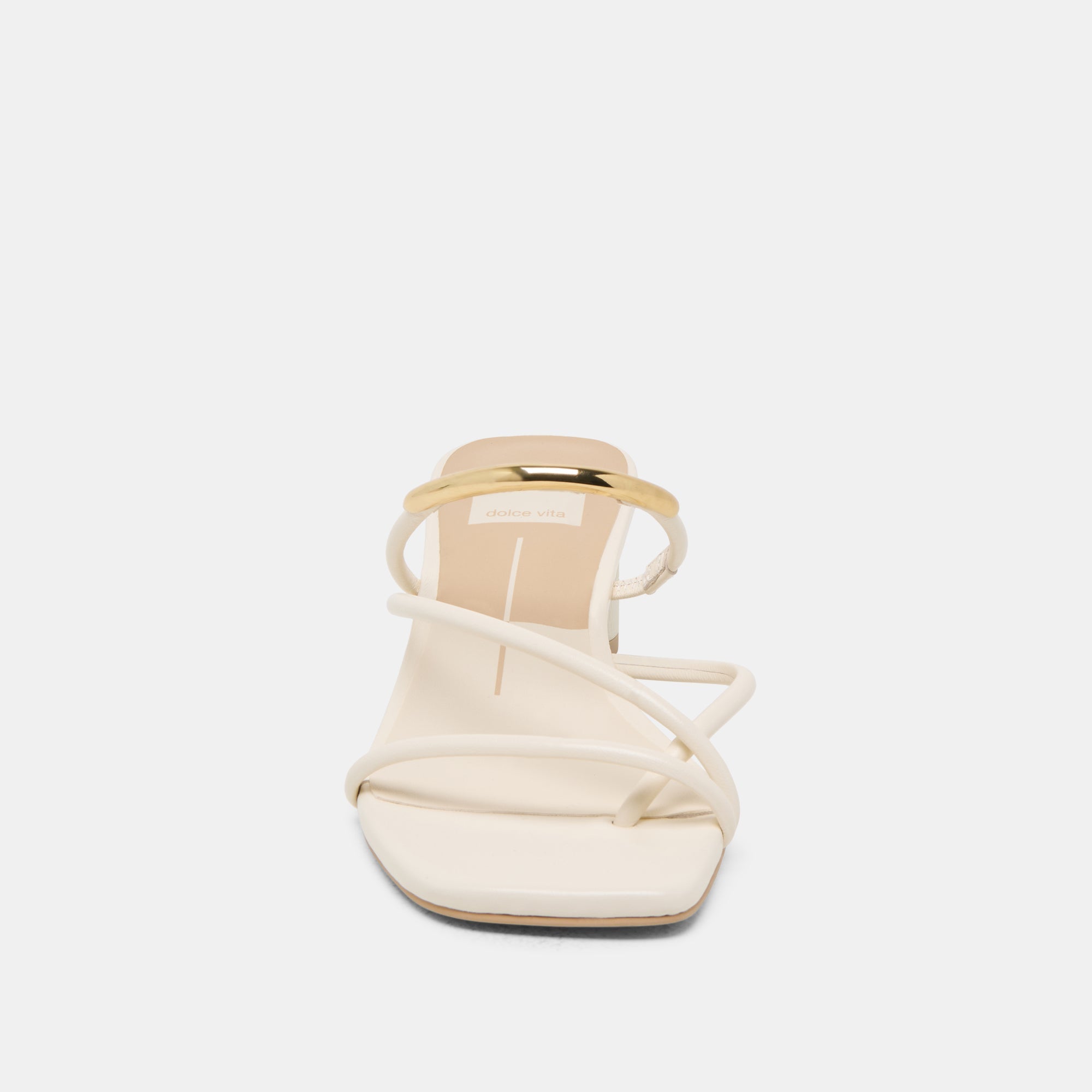 NAIRA HEELS OFF WHITE LEATHER