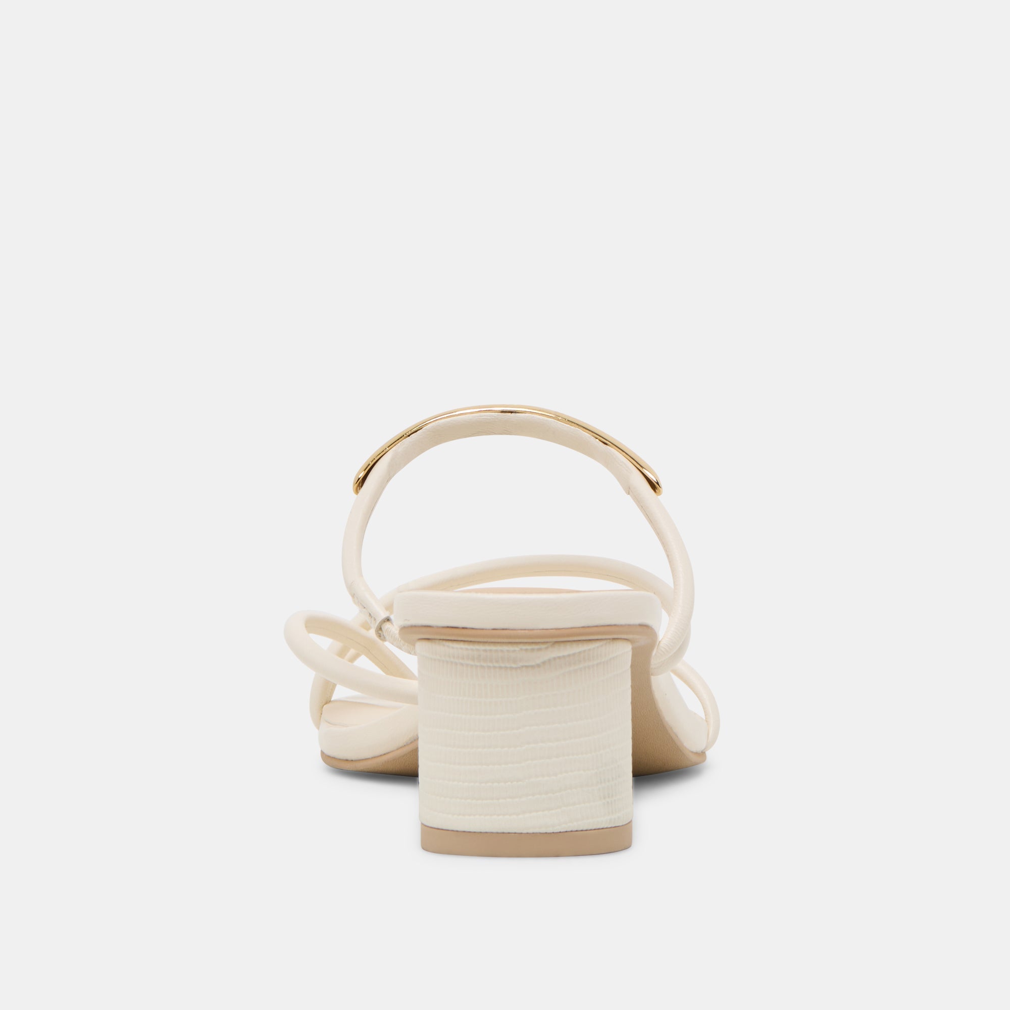 NAIRA HEELS OFF WHITE LEATHER