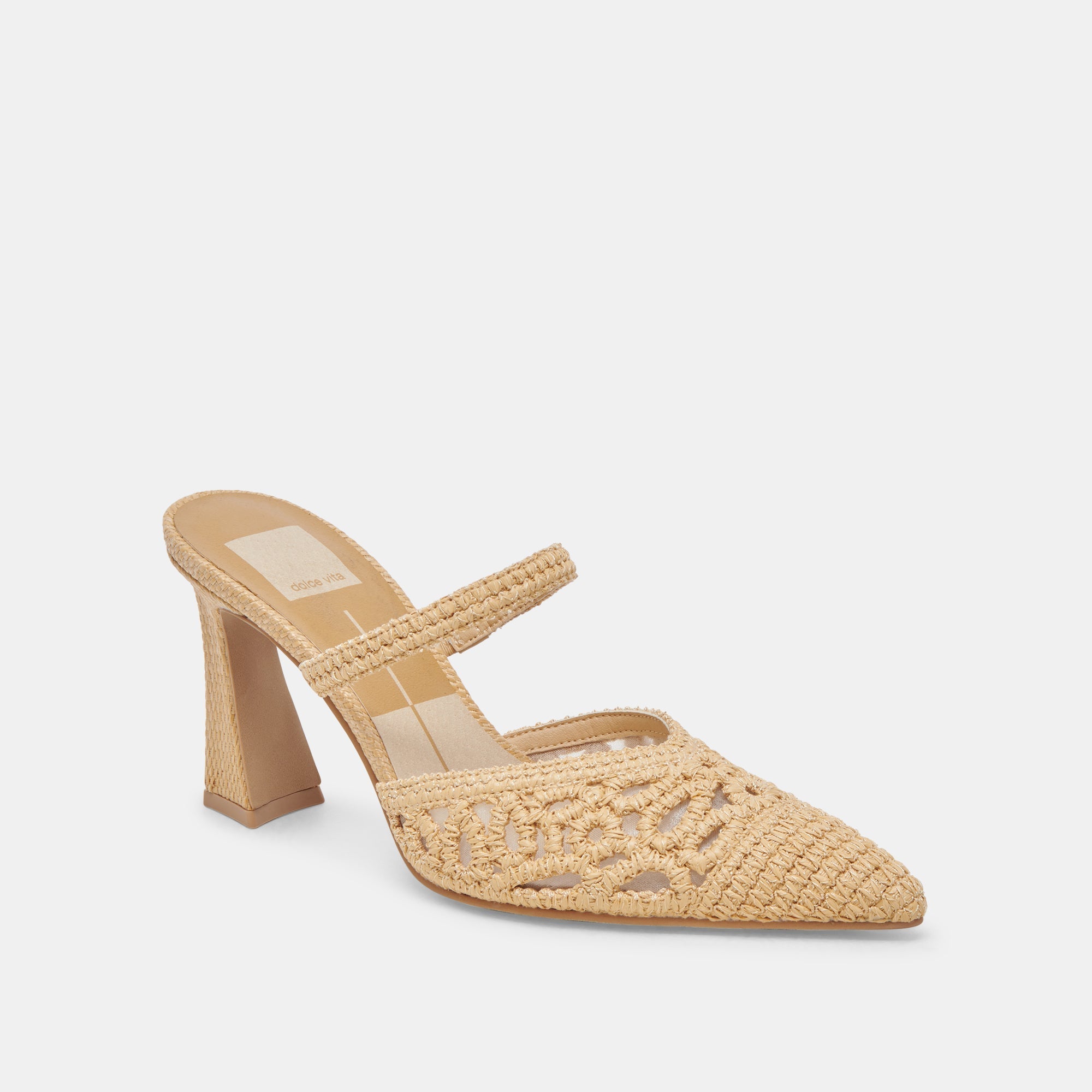 NASSAU HEELS NATURAL RAFFIA - re:vita