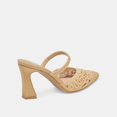 NASSAU HEELS NATURAL RAFFIA - re:vita