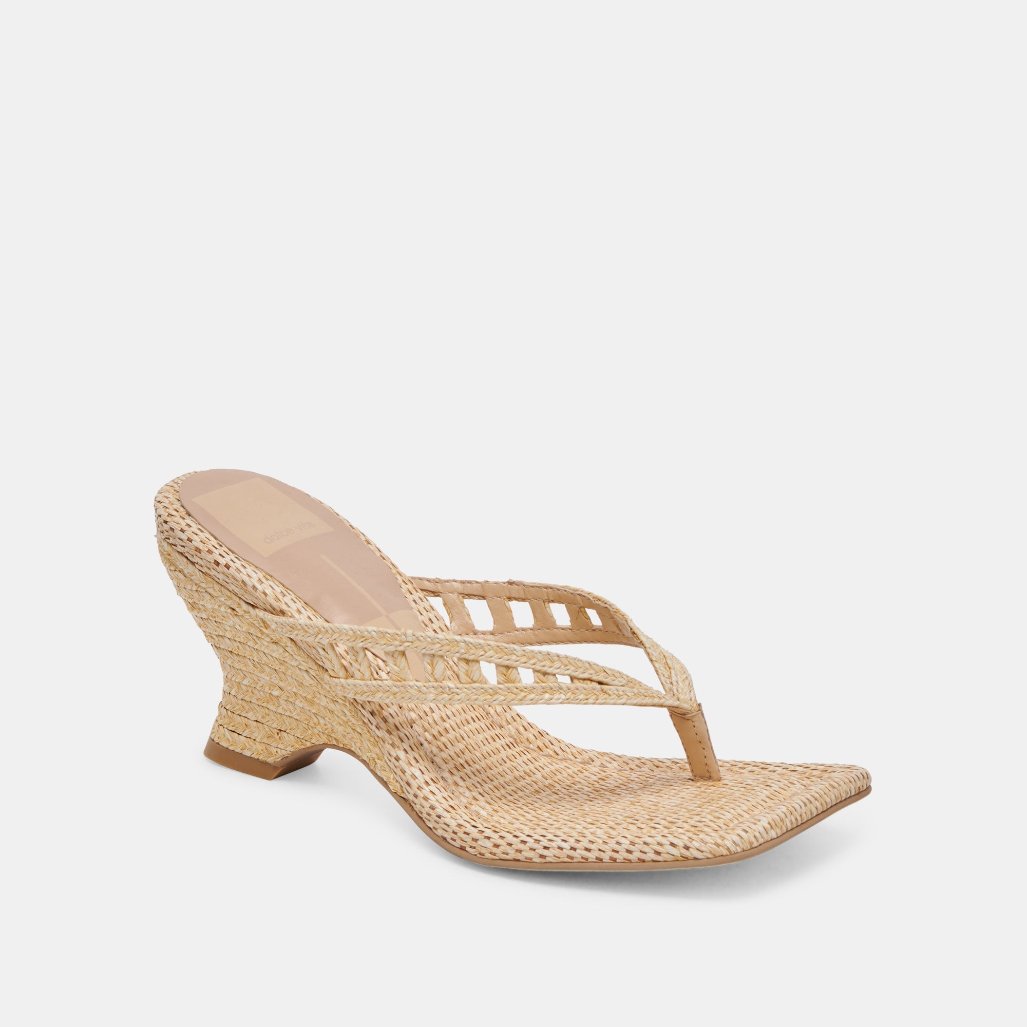 NULLAH WEDGES LT NATURAL RAFFIA - re:vita