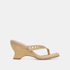 NULLAH WEDGES LT NATURAL RAFFIA - re:vita