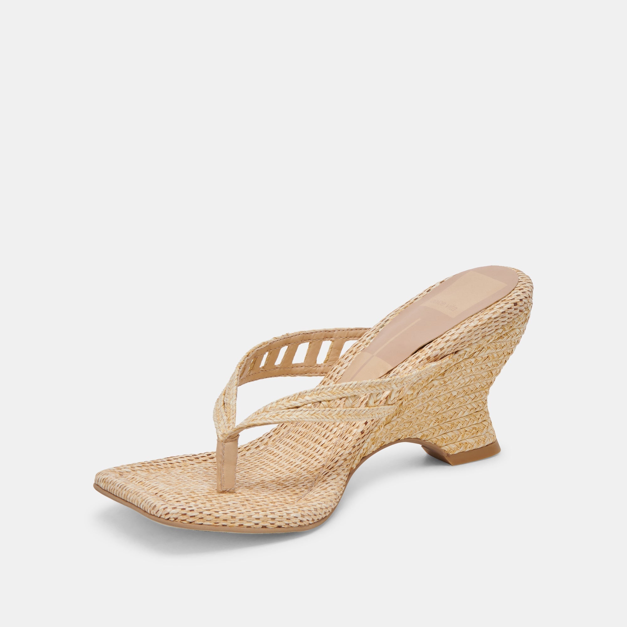 NULLAH WEDGES LT NATURAL RAFFIA - re:vita