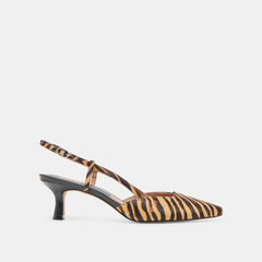 ODELA HEELS TIGER CALF HAIR