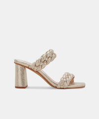 PAILY HEELS LIGHT GOLD METALLIC STELLA SUEDE - re:vita
