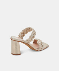 PAILY HEELS LIGHT GOLD METALLIC STELLA SUEDE - re:vita
