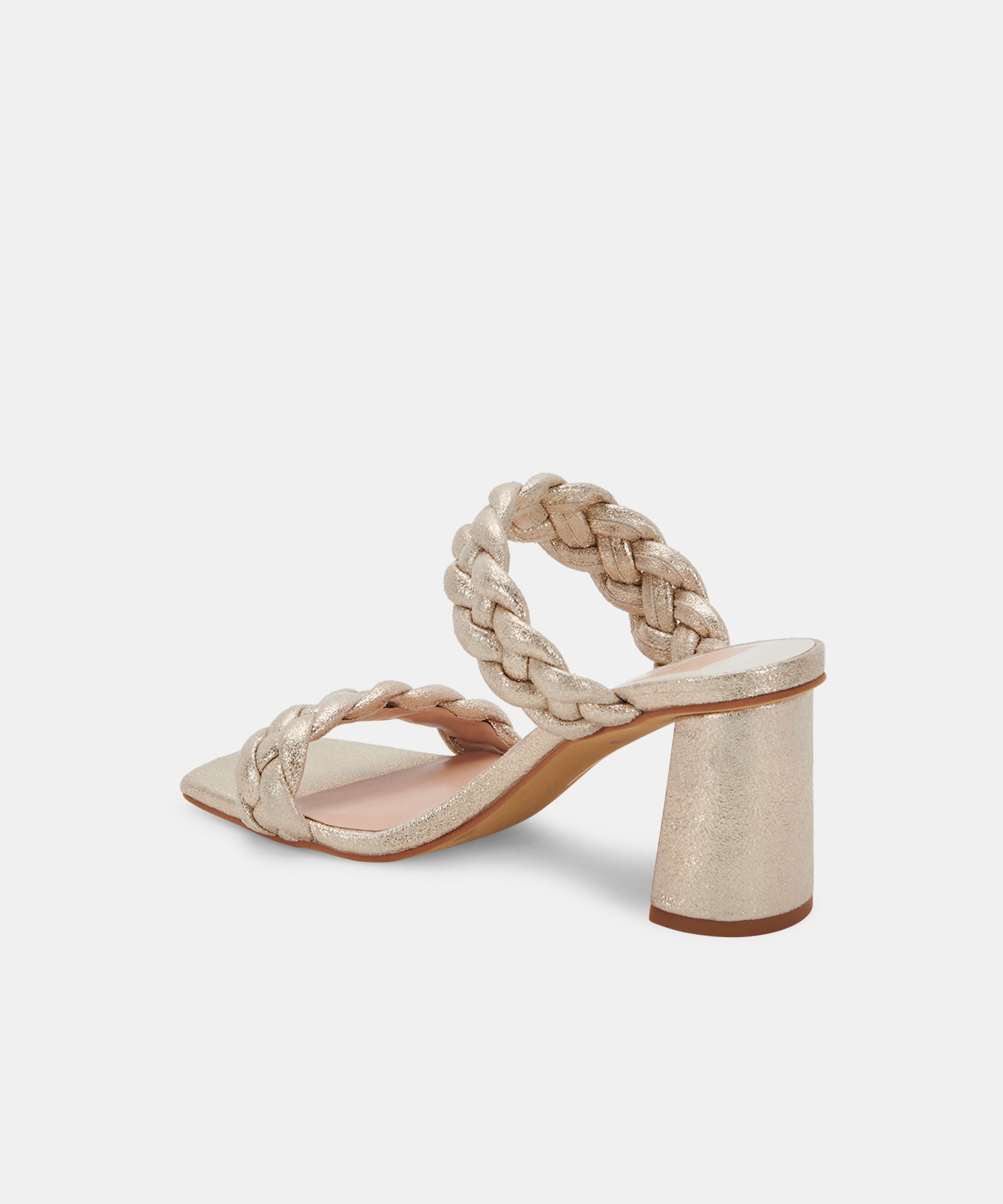 PAILY HEELS LIGHT GOLD METALLIC STELLA SUEDE - re:vita