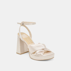 PARLO HEELS IVORY SATIN - re:vita