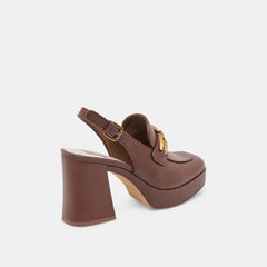 SIRUS HEELS CHOCOLATE LEATHER - re:vita