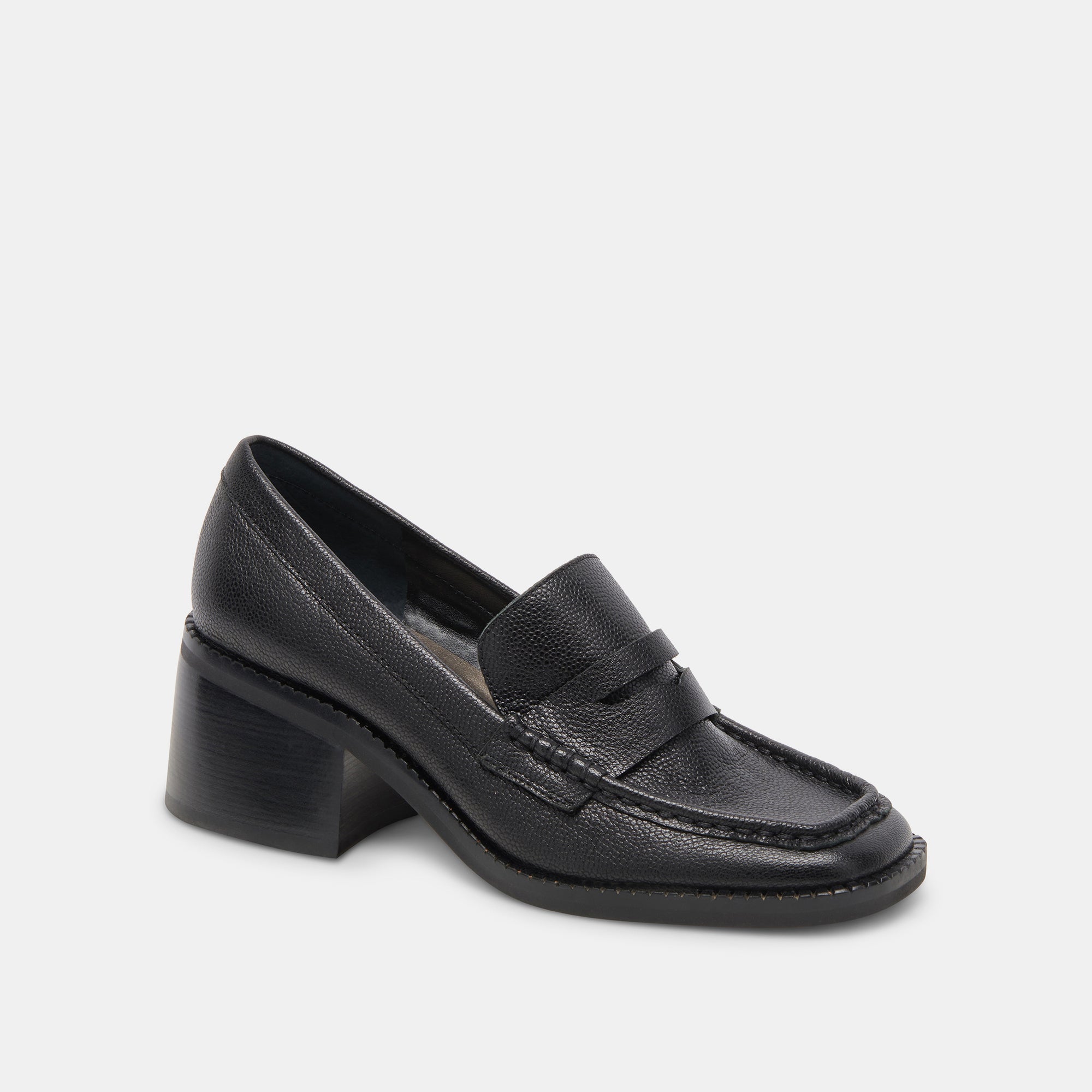 TALIE LOAFERS ONYX EMBOSSED LEATHER - re:vita