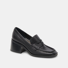 TALIE LOAFERS ONYX EMBOSSED LEATHER - re:vita