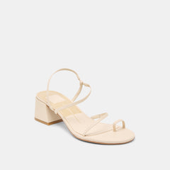 TRINI HEELS CREME LEATHER
