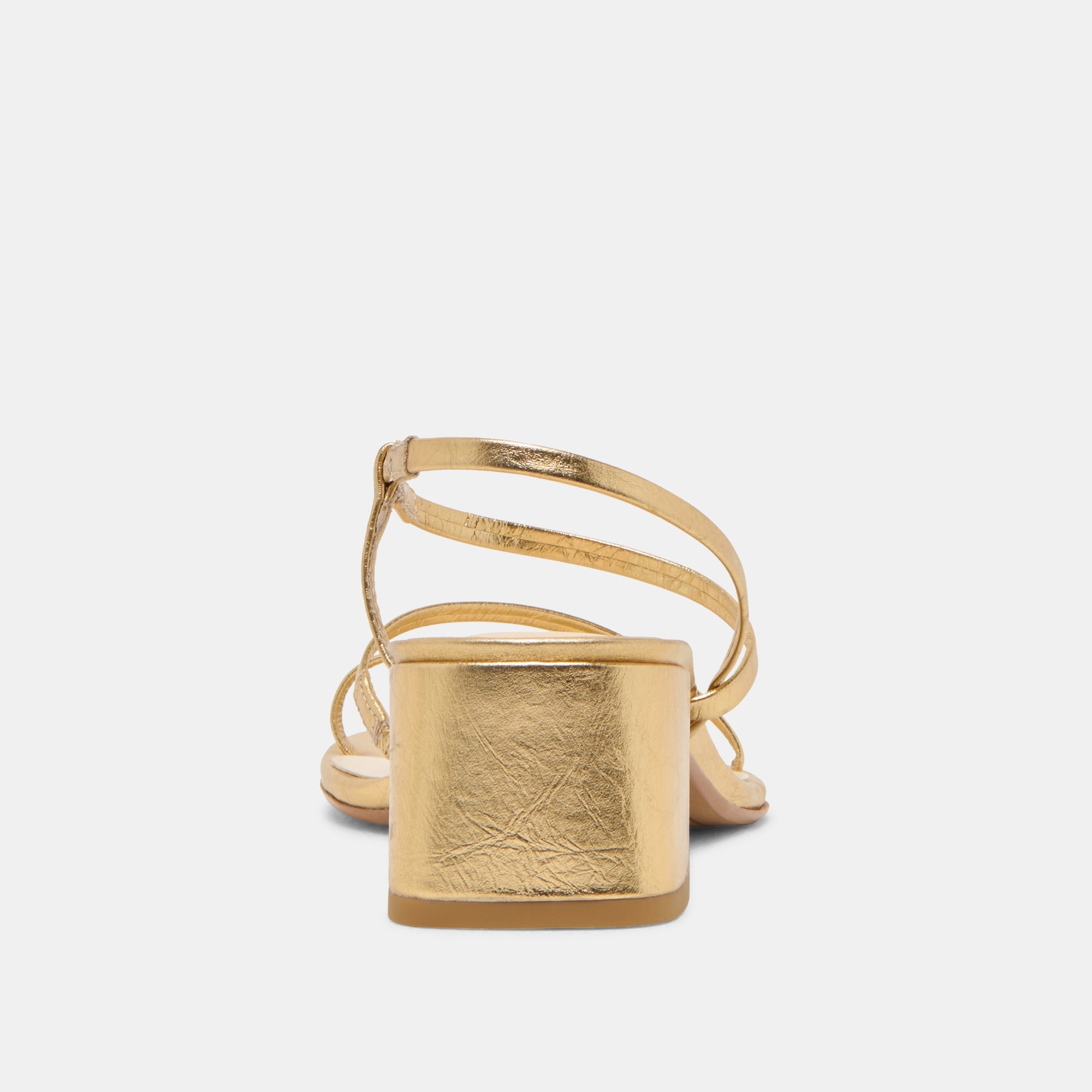 TRINI HEELS GOLD LEATHER