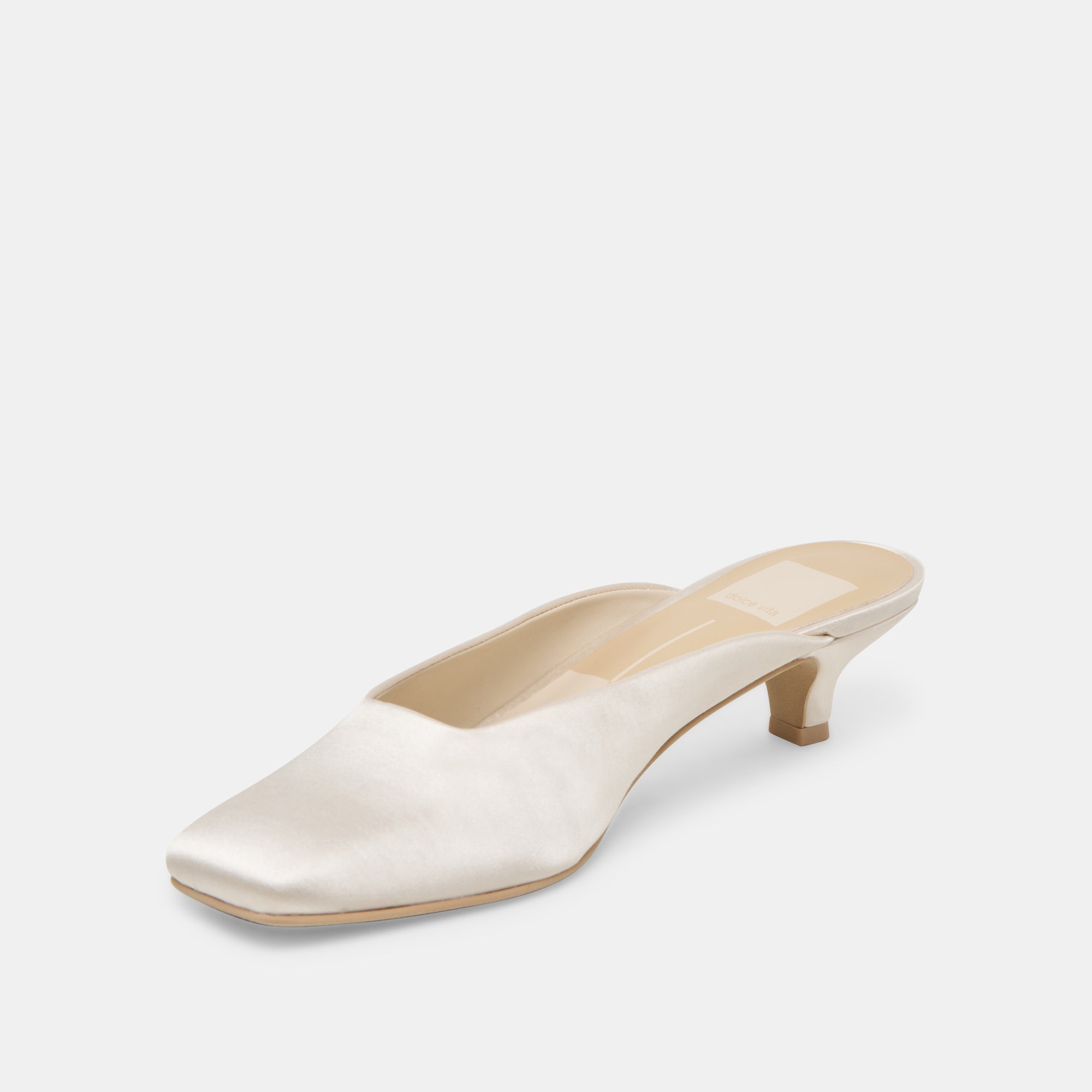 UMARA HEELS IVORY SATIN