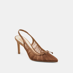 YELA HEELS MID BROWN TULLE