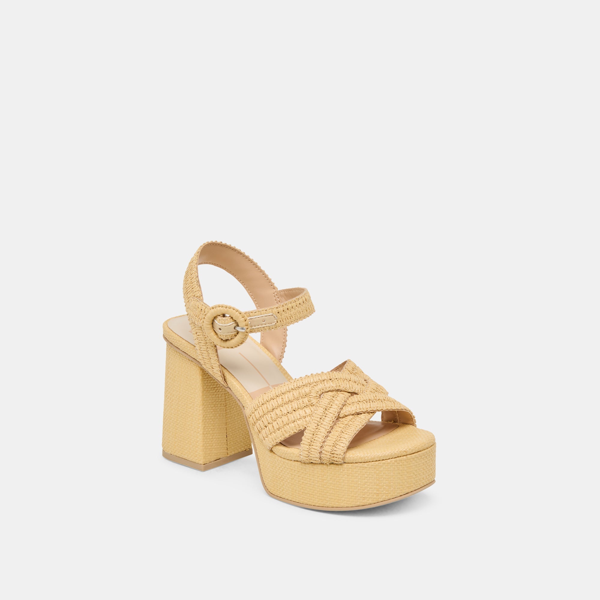 BETY HEELS LT NATURAL WOVEN RAFFIA