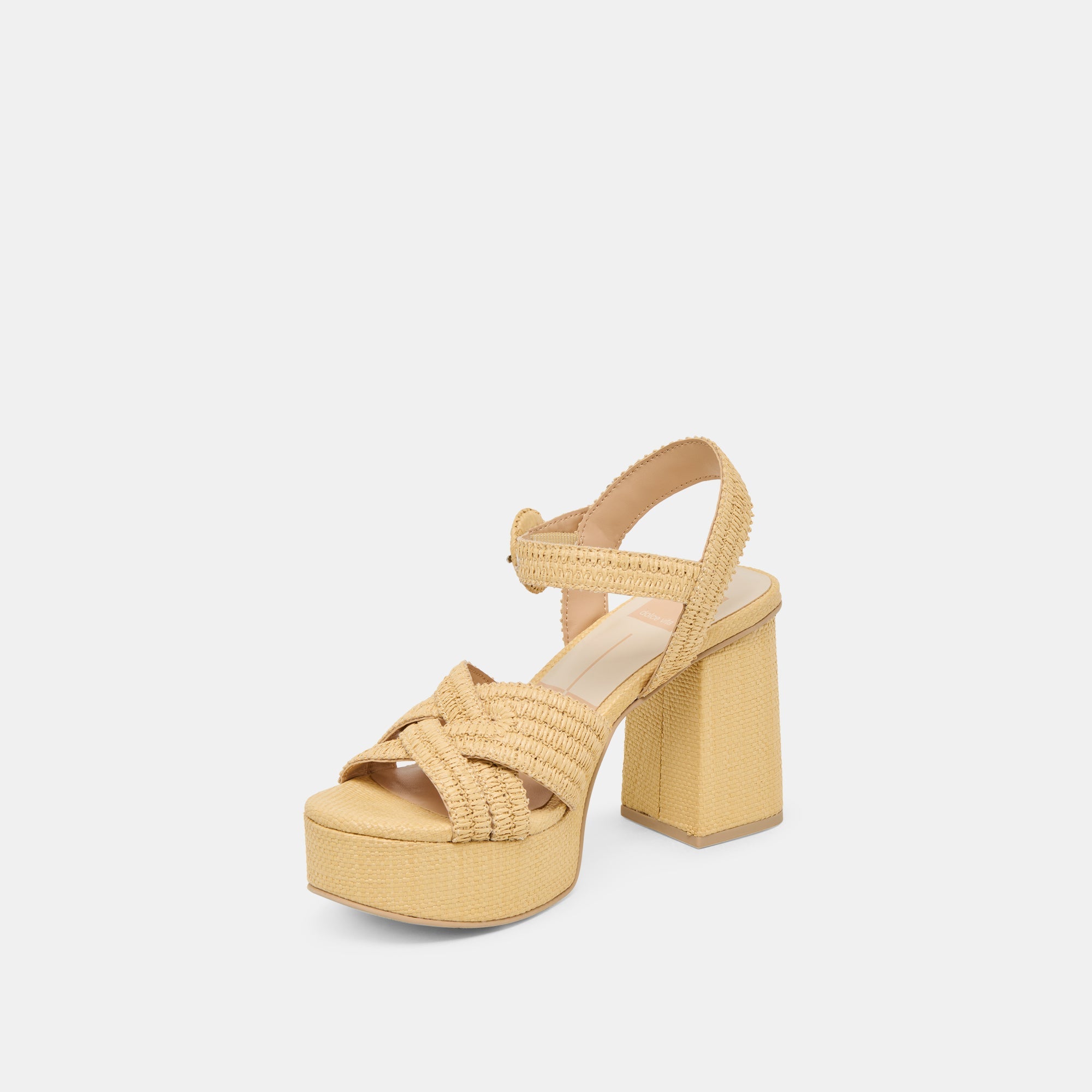 BETY HEELS LT NATURAL WOVEN RAFFIA
