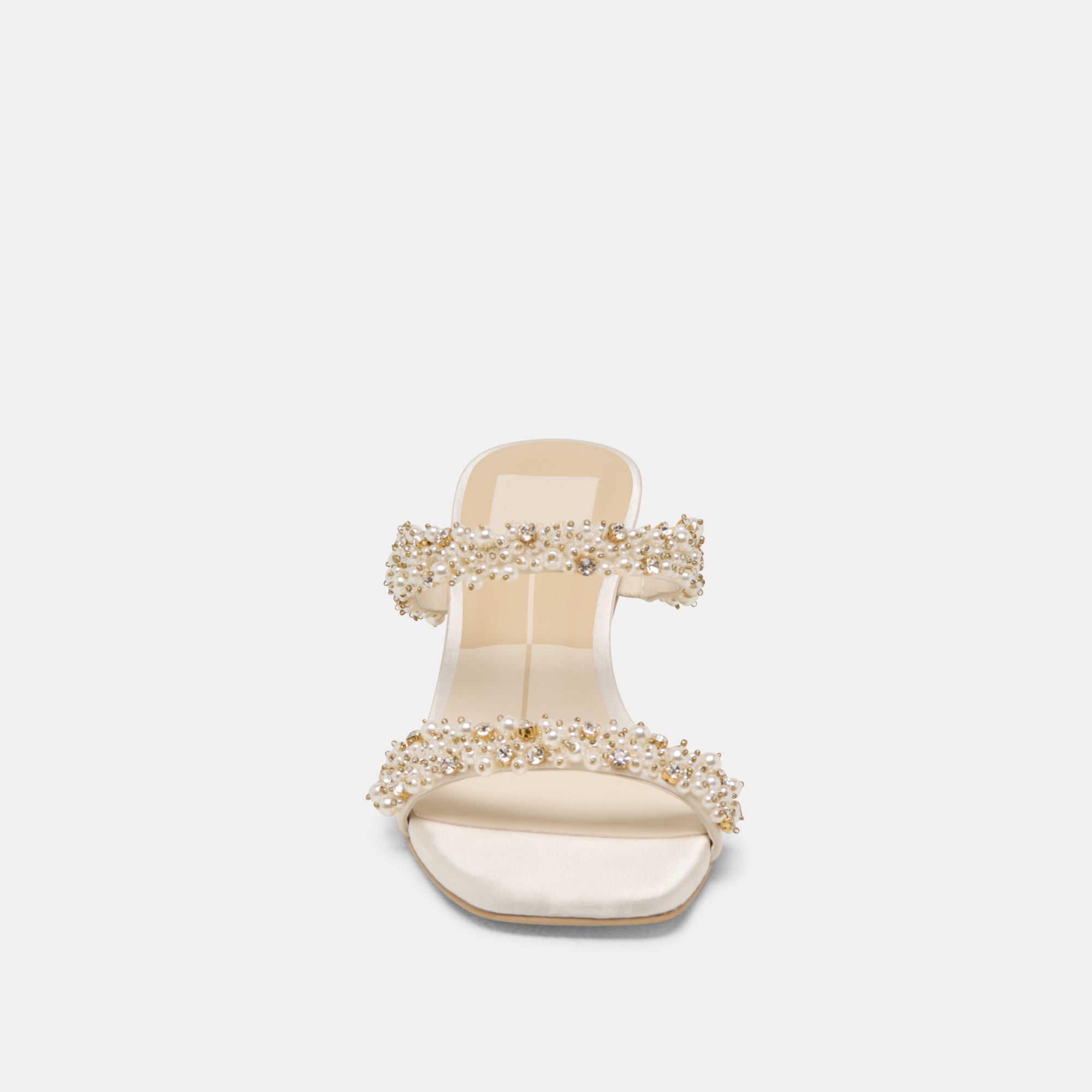 GENORA RHINESTONE HEELS IVORY RHINESTONE