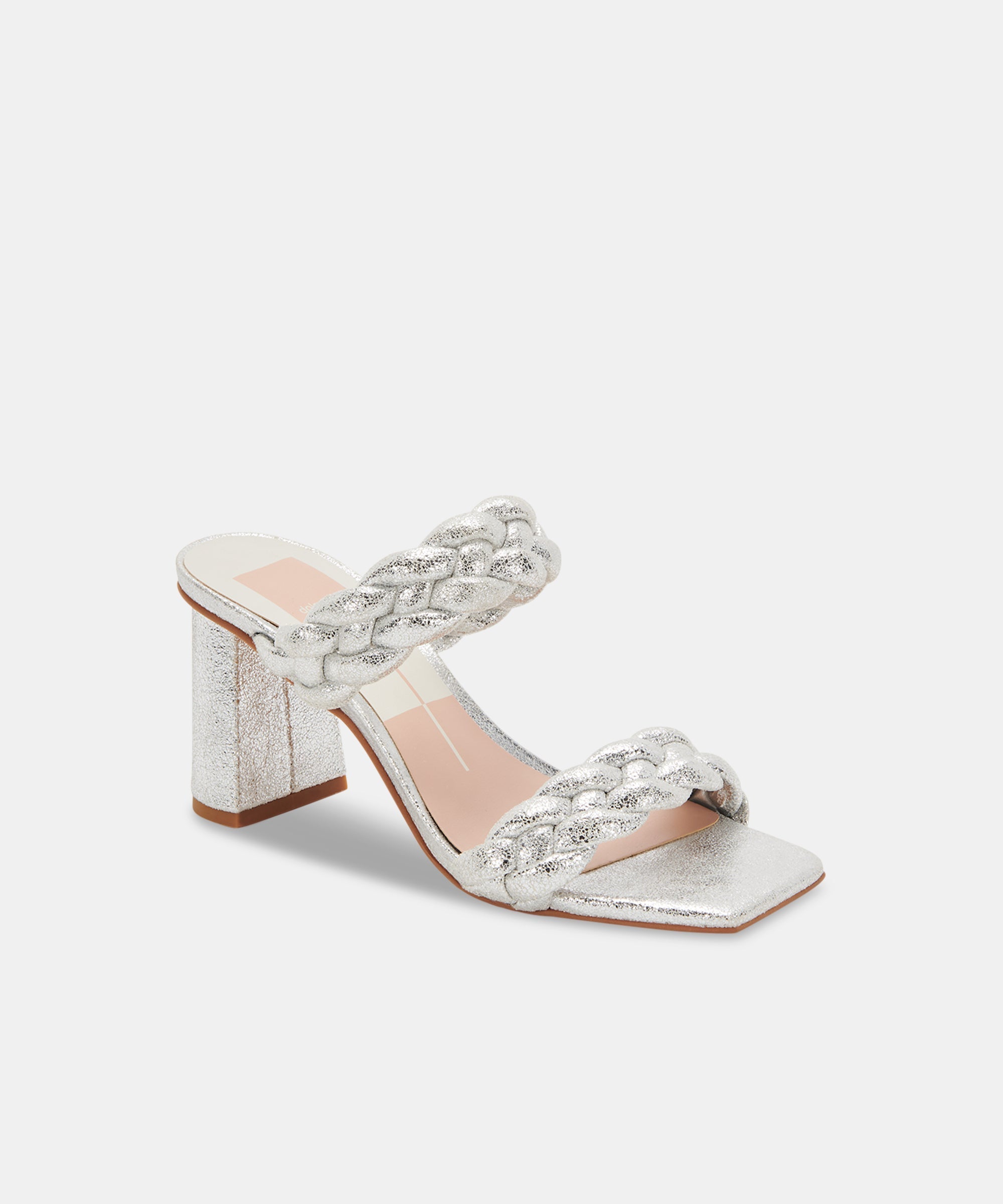 PAILY HEELS SILVER METALLIC STELLA SUEDE - re:vita