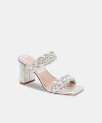 PAILY HEELS SILVER METALLIC STELLA SUEDE - re:vita