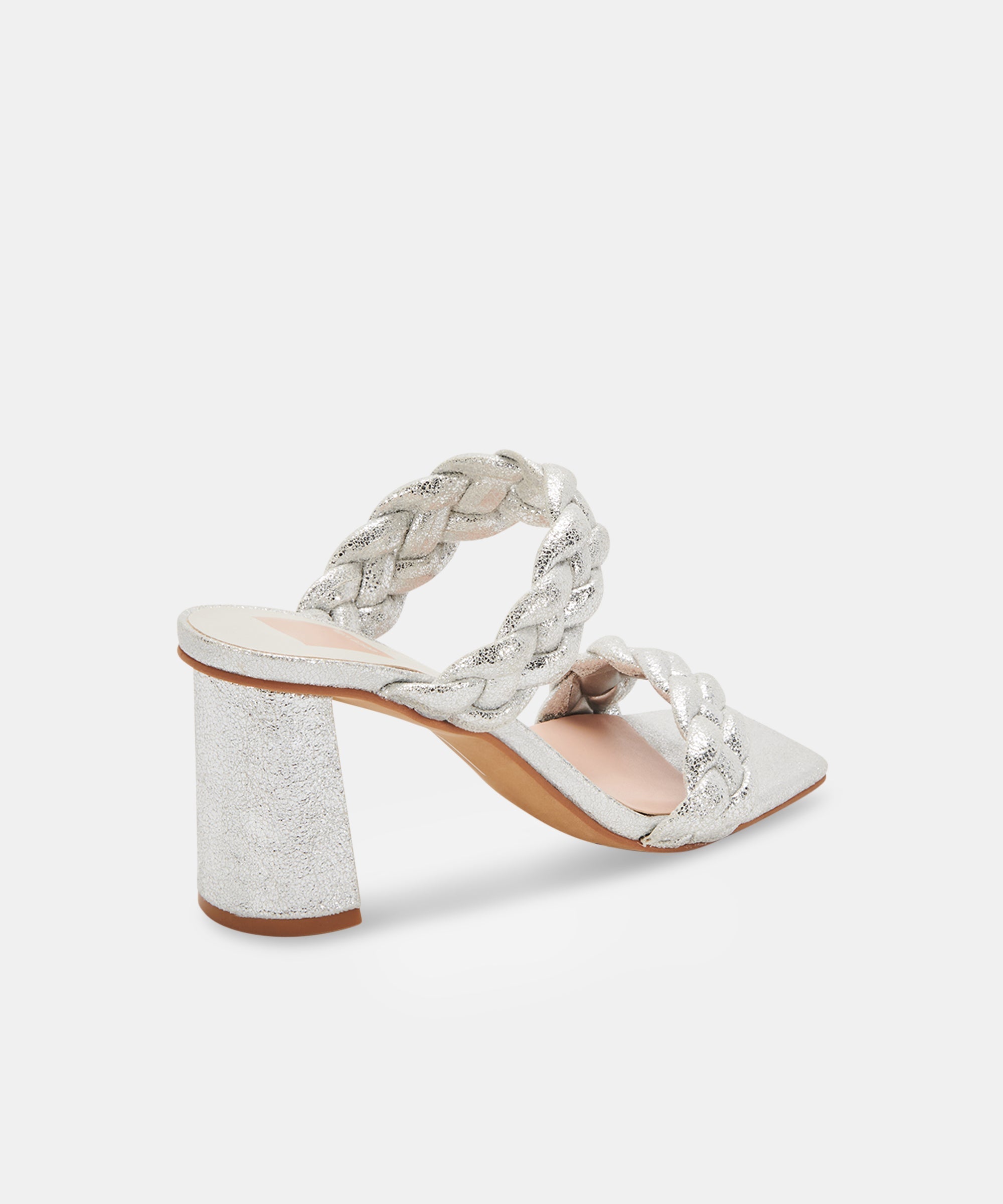 PAILY HEELS SILVER METALLIC STELLA SUEDE - re:vita
