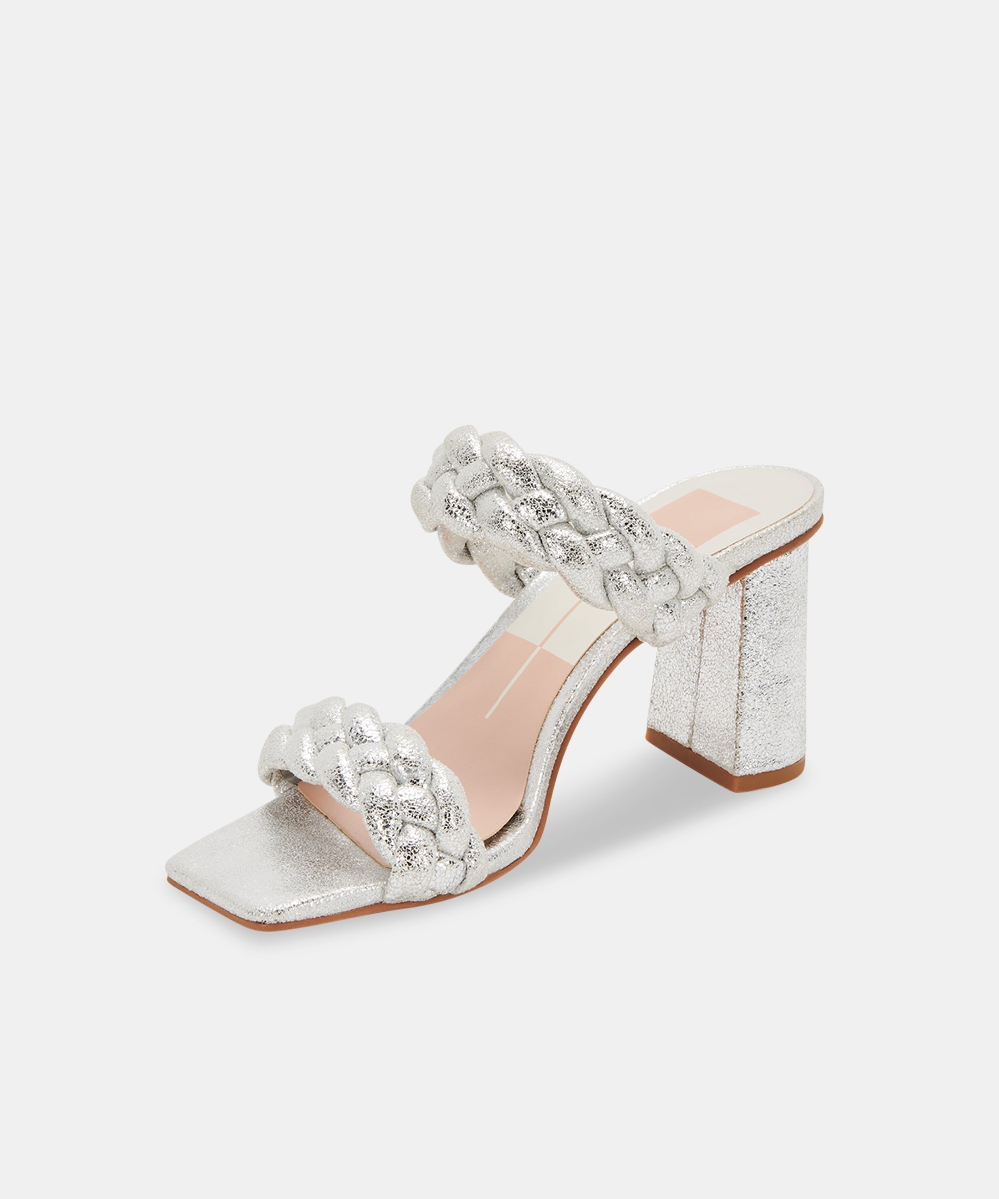 PAILY HEELS SILVER METALLIC STELLA SUEDE - re:vita