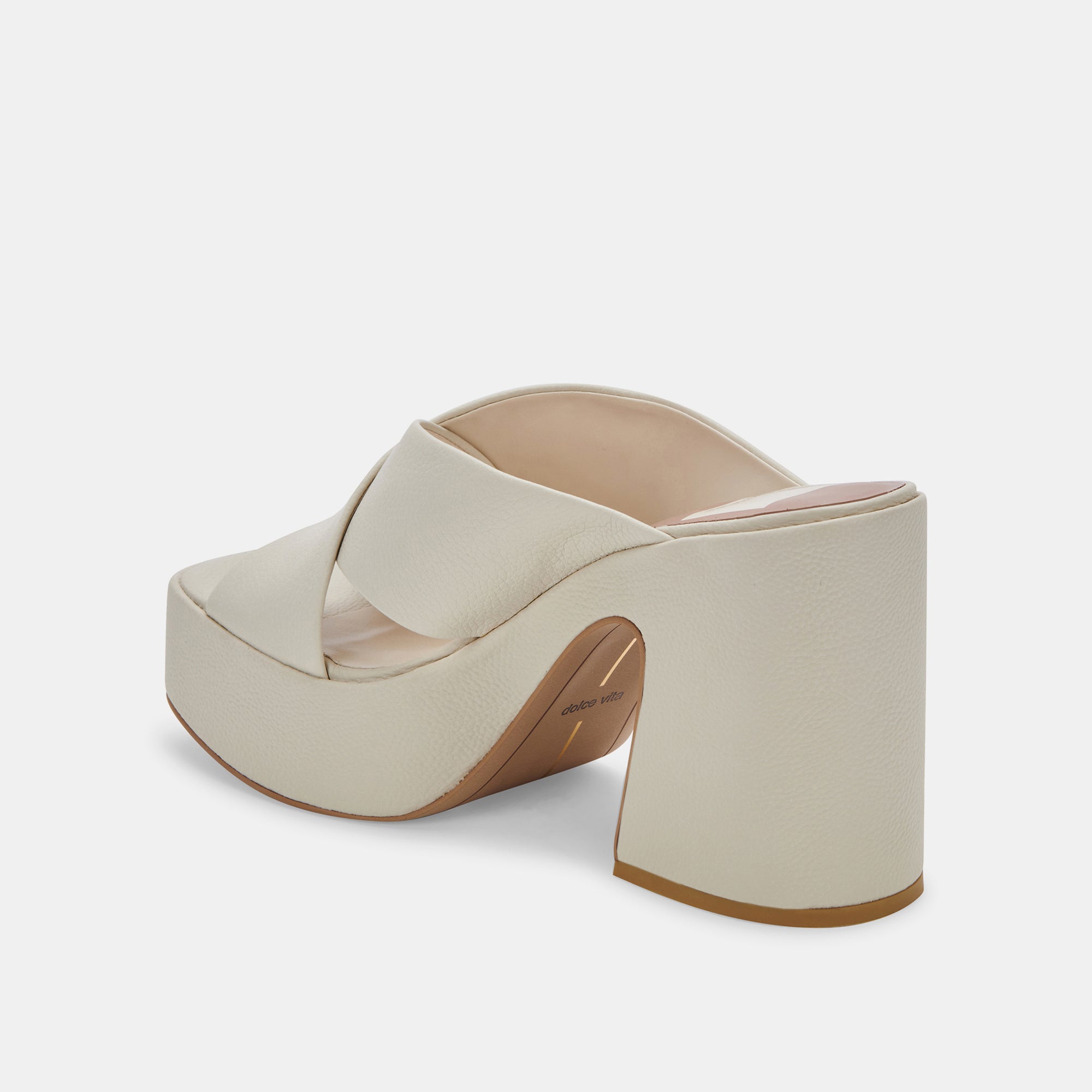 WONDER HEELS IVORY LEATHER - re:vita