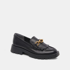ERNA WIDE FLATS BLACK LEATHER - re:vita