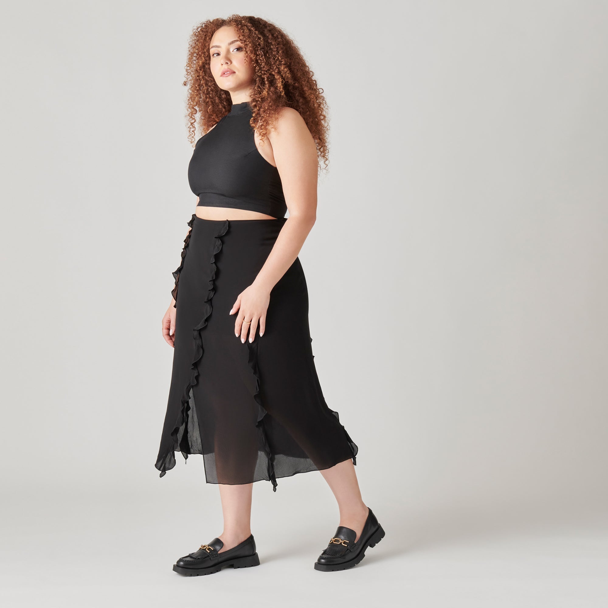 ERNA WIDE FLATS BLACK LEATHER - re:vita